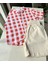 Kırmızı Ekoseli Gömlek ve Krem Şort Takım 5