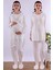 Ekru Dantelli Sabahlık Pijama Takımı BYL211252 1