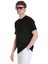 Siyah Regular Fit 100% Pamuk Bisiklet Yaka Oversize Tişört 3
