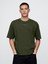 Erkek Haki Oversized Athletic Logo T-Shirt 1