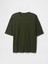 Erkek Haki Oversized Athletic Logo T-Shirt 2