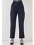 Pileli Kemerli Kumaş Pantolon 6725 - Lacivert 4