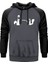 Sincap Hands Up Gri Renk Reglan Kol Kapşonlu Sweatshirt 1