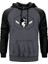 Dead Alive Cat Gri Renk Reglan Kol Kapşonlu Sweatshirt 1