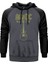 Ac Dc Guitar Gri Renk Reglan Kol Kapşonlu Sweatshirt 1