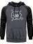 Poof Gri Renk Reglan Kol Kapşonlu Sweatshirt 1