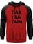 Darlandum Kırmızı Renk Reglan Kol Kapşonlu Sweatshirt 1