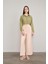 7392 Bayan Bol Paça Tencel Pantolon Vizon 1