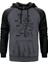 Bender Project Gri Renk Reglan Kol Kapşonlu Sweatshirt 1