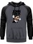 John Wick Fly Gri Renk Reglan Kol Kapşonlu Sweatshirt 1