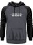 Piano Beat Gri Renk Reglan Kol Kapşonlu Sweatshirt 1