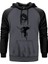 Batman Vs Joker Gri Renk Reglan Kol Kapşonlu Sweatshirt 1