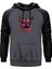 Spiderman Jump Gri Renk Reglan Kol Kapşonlu Sweatshirt 1