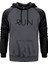 Run Gri Renk Reglan Kol Kapşonlu Sweatshirt 1