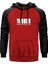 Men In Black Logo Kırmızı Renk Reglan Kol Kapşonlu Sweatshirt 1