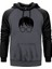 Harry Potter Head Gri Renk Reglan Kol Kapşonlu Sweatshirt 1