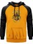 Harry Potter Hogwarts Logo Sarı Renk Reglan Kol Kapşonlu Sweatshirt 1