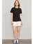 Çetinkaya Fithit 8484 Bayan Bisiklet Yaka 30/1 Compact Penye Süprem Baskılı T-Shirt Siyah 2