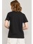 Çetinkaya Fithit 8484 Bayan Bisiklet Yaka 30/1 Compact Penye Süprem Baskılı T-Shirt Siyah 4