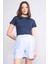 Çetinkaya Fithit 8506 Bayan Bisiklet Yaka 30/1 Likralı Süprem Crop T-Shirt Lacivert 2