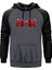 Ac Dc Distort Gri Renk Reglan Kol Kapşonlu Sweatshirt 1