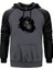 Harry Potter Siluette Gri Renk Reglan Kol Kapşonlu Sweatshirt 1