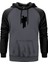 Billie Eilish Logo Black Gri Renk Reglan Kol Kapşonlu Sweatshirt 1