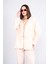 Çetinkaya Fithit 5182 Kadın Bağcıklı Rossi Kimono Ceket Bej 1