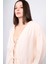 Çetinkaya Fithit 5182 Kadın Bağcıklı Rossi Kimono Ceket Bej 3