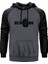 Doctor Who Logo Gri Renk Reglan Kol Kapşonlu Sweatshirt 1