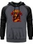 Harry Potter Gryffindor Official Gri Renk Reglan Kol Kapşonlu Sweatshirt 1