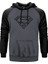Superman Distrod Logo Gri Renk Reglan Kol Kapşonlu Sweatshirt 1