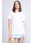 Çetinkaya Fithit 8414 Bayan Bisiklet Yaka 30/1 Penye Süprem Regular T-Shirt Krem 1