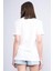 Çetinkaya Fithit 8414 Bayan Bisiklet Yaka 30/1 Penye Süprem Regular T-Shirt Krem 4