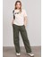 Çetinkaya Fithit 8318 Bayan Bisiklet Yaka 30/1 Compact Penye Süprem Baskılı T-Shirt Koyu Krem 2