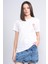 Çetinkaya Fithit 8329 Bayan Bisiklet Yaka 30/1 Penye Süprem Regular T-Shirt Krem 1