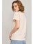 Çetinkaya Fithit 8492 Bayan Bisiklet Yaka 30/1 Compact Penye Süprem Baskılı T-Shirt Taş 4