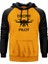 Drone Pilot 2 Sarı Renk Reglan Kol Kapşonlu Sweatshirt 1