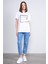 Çetinkaya Fithit 8321 Bayan Bisiklet Yaka 30/1 Penye Süprem Regular T-Shirt Beyaz 2