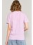 Çetinkaya Fithit 8483 Bayan Bisiklet Yaka 30/1 Compact Penye Süprem Baskılı T-Shirt Lila 4