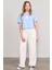 Çetinkaya Fithit 8310 Bayan Bisiklet Yaka 30/1 Penye Baskılı Crop T-Shirt Açık Mavi 2