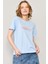 Çetinkaya Fithit 8482 Bayan Bisiklet Yaka 30/1 Compact Penye Süprem Baskılı T-Shirt Açık Mavi 1