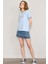 Çetinkaya Fithit 8482 Bayan Bisiklet Yaka 30/1 Compact Penye Süprem Baskılı T-Shirt Açık Mavi 2