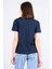 Çetinkaya Fithit 8483 Bayan Bisiklet Yaka 30/1 Compact Penye Süprem Baskılı T-Shirt Lacivert 4