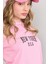 Çetinkaya Fithit 8488 Bayan Bisiklet Yaka 30/1 Compact Penye Süprem Baskılı T-Shirt Pembe 3