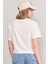 Çetinkaya Fithit 8286 Bayan Bisiklet Yaka 30/1 Compact Penye Süprem Crop T-Shirt Krem 4