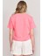 Çetinkaya Fithit 8286 Bayan Bisiklet Yaka 30/1 Compact Penye Süprem Crop T-Shirt Nar Çiçeği 4