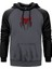 Spiderman Suit Gri Renk Reglan Kol Kapşonlu Sweatshirt 1