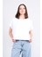 Çetinkaya Fithit 8382 Bayan Bisiklet Yaka 30/1 Penye Süprem T-Shirt Beyaz 1