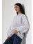 Yarım Balıkçı Yaka Şardonlu Salaş Basic Kadın Oversize Tunik Sweatshirt 21910 Karmelanj 3